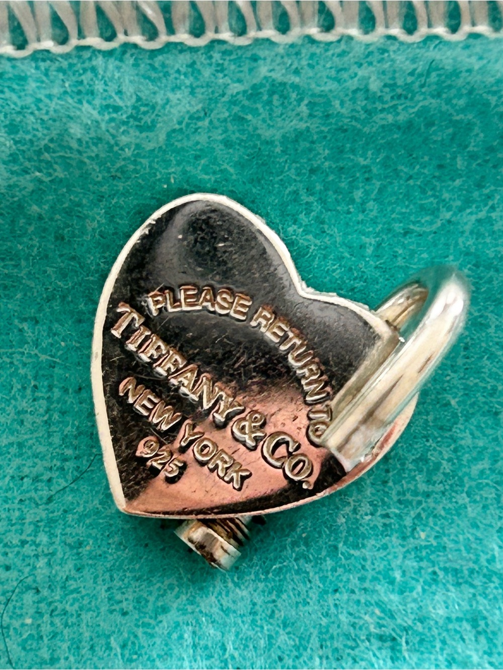 Tiffany & Co. Return to Tiffany Heart Lock Charm .925 Sterling Silver - Picture 4 of 11
